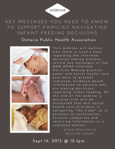 Informational pamphlet about breastfeeding