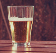 A glass of beer