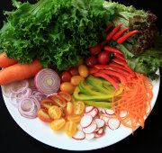 vegetables on a plate