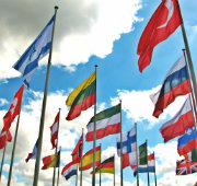 A group of flags